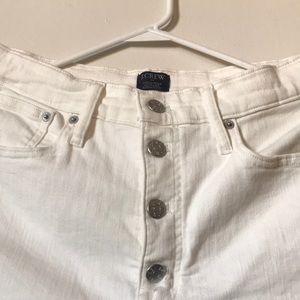 - J Crew Highrise Vintage Straight white jea…